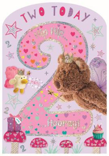 Picture of TWO TODAY BIRTHDAY CARD - PINK